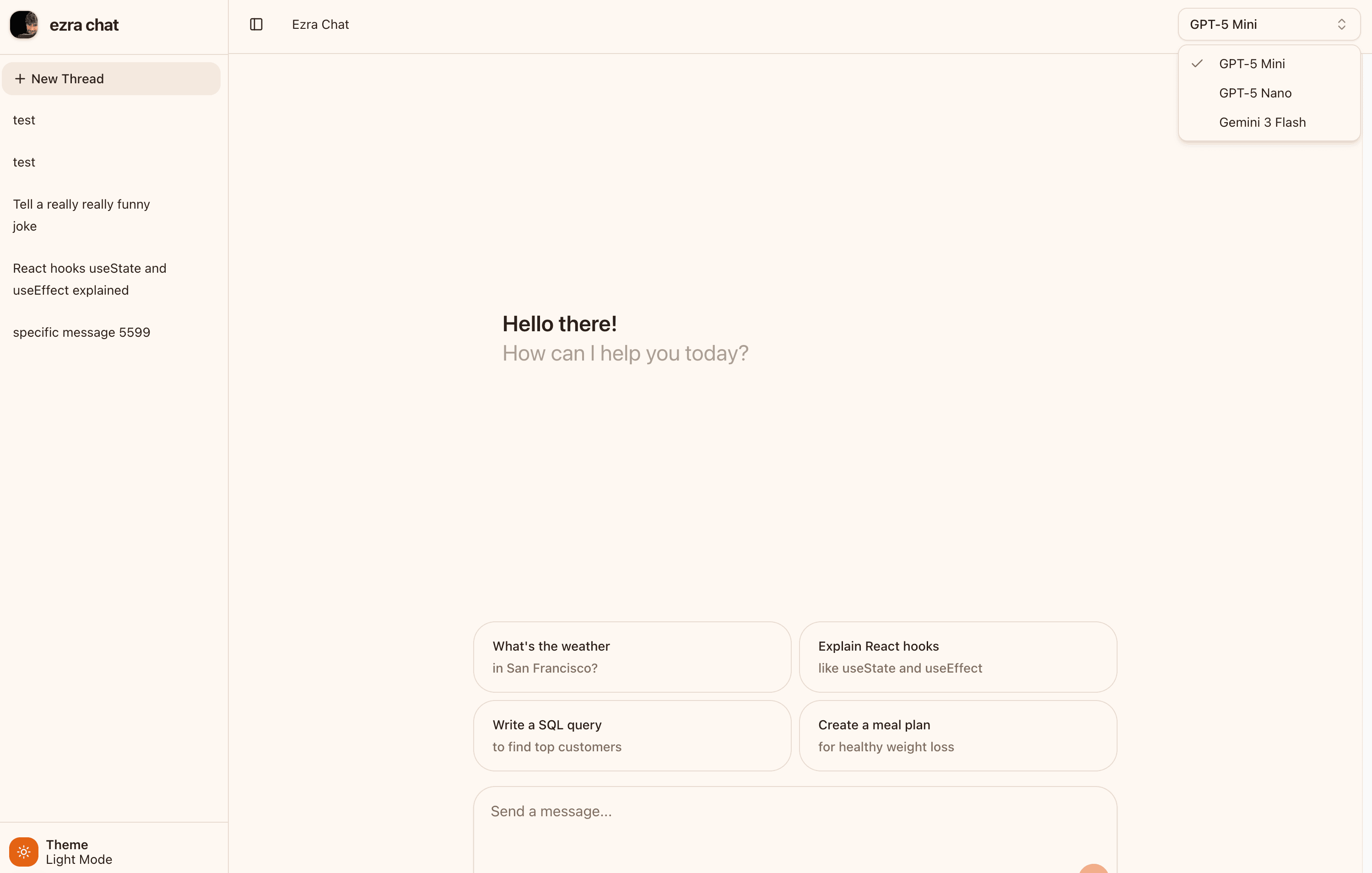 Ezra Chat Hero Light